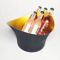 Seau à glace grande capacité avec poignée, élégant refroidisseur à vin, bol à champagne, idéal pour bar, fête, mariage, célébration
