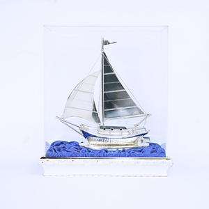 Sculpture maritime classique à thème nautique moderne élégante décoration de navire faite à la main pour bureau mariage à domicile avec touche nautique - Product Image 3