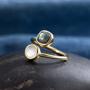 High Quality Pietersite Water Drop Shape IGI Certified Bezel Set 925 Sterling Silver <b>Gold</b> Plated <b>Vintage</b> Fashion <b>Ring</b> - Product Image 3