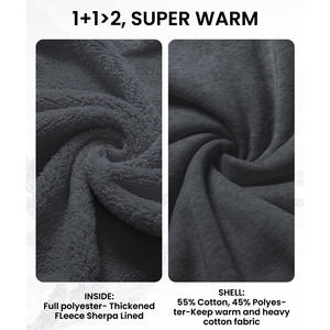 Sweat-shirt personnalisé en molleton 100 % coton pour homme, broderie personnalisée, impression sérigraphique, streetwear écologique d'automne - Product Image 3