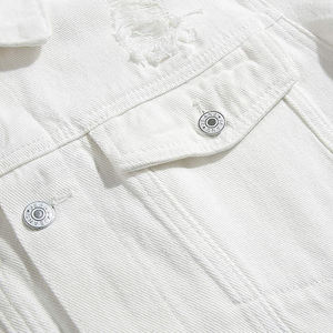 Nuevo diseño personalizado de los hombres chaqueta de mezclilla con capucha de lana forrado de invierno frente de impresión cortavientos con estilo Casual - Product Image 4