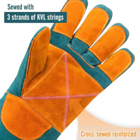 2025 résistant à la chaleur Forge Mig bâton gants de soudage pour four gril cheminée four poêle support de casserole brûleur à bois gants en cuir