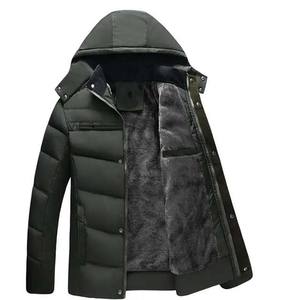 <b>Men's</b> High Street Style Long Sleeve Hooded Zipper Closure Puffer Bubble <b>Jackets</b> Winter Polyester Waterproof Coated Canvas - Product Image 6