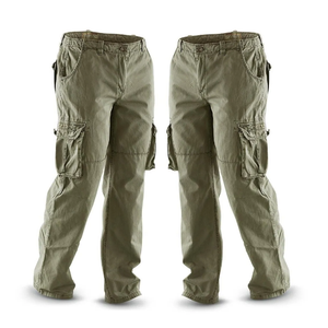 Pantalon cargo décontracté pour homme MONO RIDERS, multi-poches, coupe droite ample, pantalon de sport d'extérieur, respirant, toile 100% polyester plissée - Product Image 3