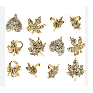 Anneaux de serviette dorés en métal, élégants, best-sellers, personnalisés en design, fantaisie, plaqués or de haute qualité - Product Image 4