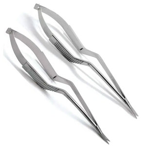 Médical ChirurgicaI Cardic Instruments En Acier Inoxydable Yasargil Baïonnette Micro Ciseaux 195mm Droit Et Courbé Travail 3.5 "CE ISO - Product Image 3