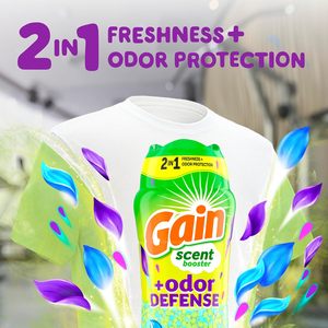 Gain Odor Defense In-wash <b>Scent</b> <b>Booster</b>, Super Fresh Blast <b>scent</b>, 26.5 OZ, 2 in 1 Freshness plus Odor Protection, laundry <b>scent</b> - Product Image 5