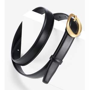 Cinturón con hebilla sin hebilla Cinturón de cuero de cocodrilo genuino Pantalones de moda de negocios Cintura para hombre - Product Image 2