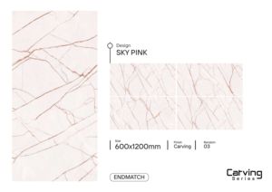 กระเบื้องปูพื้นพอร์ซเลนแกะสลักขนาด600x1200ห้องน้ำเกรดพรีเมี่ยมการตกแต่งภายในเชิงพาณิชย์สำหรับที่อยู่อาศัยโรงแรมสำนักงานและสนามบิน - Product Image 5