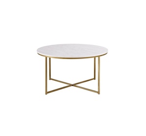 Nouvelle table d'appoint en métal dernier modèle en vente en gros Nouvelles tendances Mobilier de chambre Design moderne Pieds en métal en marbre Ensembles de tables basses - Product Image 5