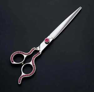 Customized Stainless Steel Luxury Portable Professional Pet Grooming Straight Blade Scissors for <b>Dogs</b> - Product Image 6