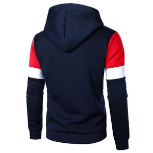 Sweat à capuche zippé pour hommes, couleur assortie, avec cordon de serrage, vente en gros de sweat à capuche vierge personnalisé pour hommes, pull-over à capuche unisexe, épaule tombante - Product Image 4