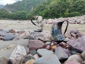 Tazas de cuerno de estilo vikingo para beber café de cerveza y regalos para regalos corporativos de Navidad. - Product Image 2