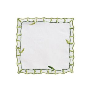 Mantel individual de lino artístico elegante con trabajo de bordado para la decoración de la mesa de comedor de celebración de inauguración en casa - Product Image 3