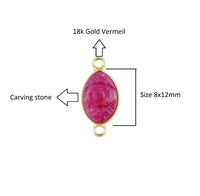 Collier en argent sterling plaqué or avec pendentif œil protecteur en rubis teinté serti clos, forme marquise, bijou tendance, breloques raffinées