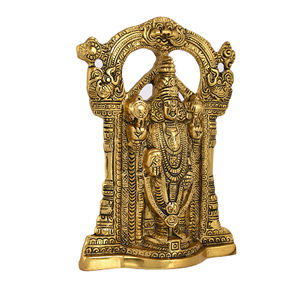 <b>Smart</b> Fashion Deal Metal Golden Finish Tirupati Balaji Statue Idol From Rajasthan for Gifting and <b>Home</b> Decoration - Product Image 3