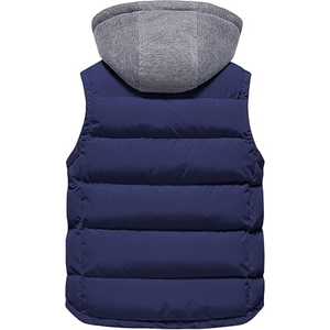 Nouveau Logo personnalisé Offre Spéciale matelassé sans manches col montant avant bouffant gilet doudounes hiver hommes en gros - Product Image 2