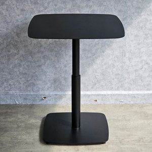 Minstalist Vintage-Style Square Coffee <b>Table</b> 60x60cm <b>Adjustable</b> Iron Frame Durable Sintered Stone Top Powder-Coated CFD68207 - Product Image 3