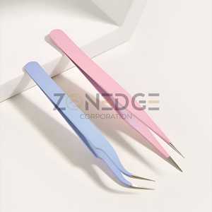 Wholesale High Quality Hot Sale Custom Stainless Steel <b>Eyelash</b> Extension Tweezer Professional Beauty Tweezer - Product Image 4