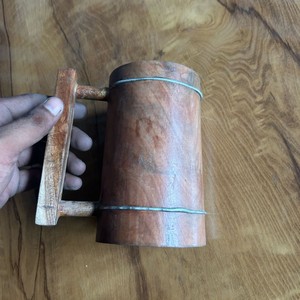 แก้วกาแฟไม้ธรรมชาติสไตล์ทะเลแบบไวกิ้งพร้อมโมรา DIY พิมพ์ลายสัตว์ว่างเปล่าสำหรับแก้วเบียร์ - Product Image 3