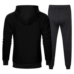 Conjunto de chándal de lana de algodón personalizado para hombre, Sudadera con capucha extragrande elegante y joggers para ropa de calle, gimnasio y moda informal - Product Image 6