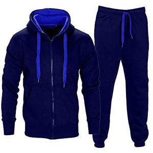 Vente en gros de survêtements 100% coton pour hommes sweat-shirt à capuche décontracté zippé et pantalon de survêtement pour entraînement jogging survêtements pour homme - Product Image 3