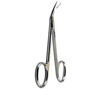 Tijeras Nasales Anguladas de 10 cm, Instrumento Médico con Puntas Anguladas e Inocuos, Instrumentos de Cirugía Plástica - Product Image 1
