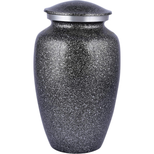Urna de cremación para adultos de estilo americano, recuerdo de exhibición funeraria de Metal negro para cenizas humanas, suministros funerarios para entierro - Product Image 1