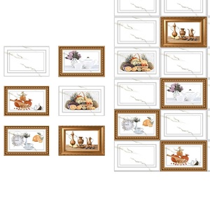 Carreaux muraux en céramique de couleur blanche Pure 30x45cm, look affiche design salle de bains - Product Image 1