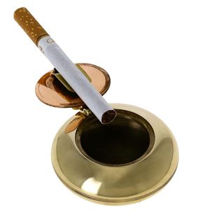 Cenicero para cigarrillos con tapa, Cenicero de Metal a prueba de viento Vintage para coche, oficina, sala de estar, exterior, interior, regalo elegante para fumadores - Product Image 3