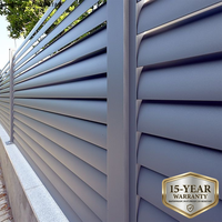 Panneaux de clôture d'intimité modernes en aluminium, clôture de jardin, mur de clôture, clôture à lamelles, clôture extérieure en métal, profilés à lattes thermolaqués