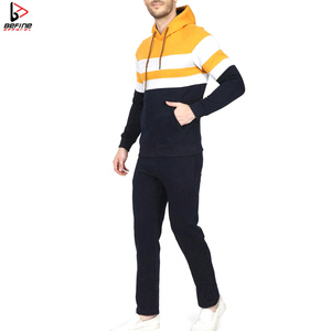 Wholesale Custom Logo Fashion <b>Mens</b> 2 Piece <b>Crop</b> <b>Top</b> Sweatpants and Hoodies Set 100% Cotton Digital Printing Embroidery Tracksuit - Product Image 2