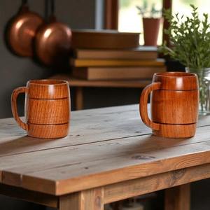 Taza de Café de Madera Natural, Taza de Té de Madera Maciza Resistente al Calor, para Hogar, Cafetería, Bar, Restaurante, a Precio Directo de Fábrica - Product Image 3