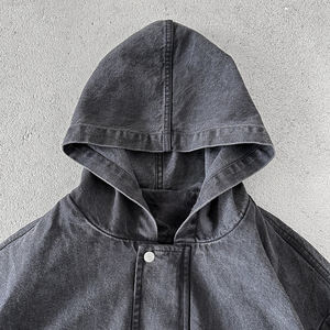 Sudadera con capucha de algodón de gran tamaño para hombre personalizada al por mayor 500 Gsm Jersey bordado con impresión digital para invierno - Product Image 2