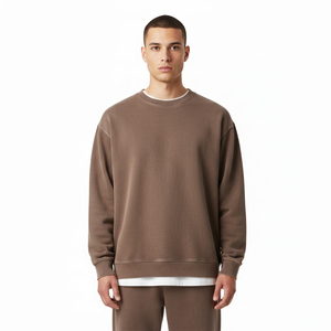 Sudaderas Unisex de Felpa 100% Algodón, Color Personalizado, Cuello Redondo, Casuales, Otoñales, Diseño Sólido, Logotipo Personalizado, Transpirables, al por Mayor para Hombre - Product Image 1