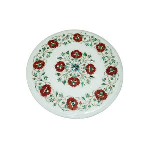 โต๊ะกาแฟหินอ่อนแบบฝังที่ทันสมัยพร้อมกระจกทนทานประกอบง่ายสำหรับเฟอร์นิเจอร์ห้องนั่งเล่นในบ้าน - Product Image 1