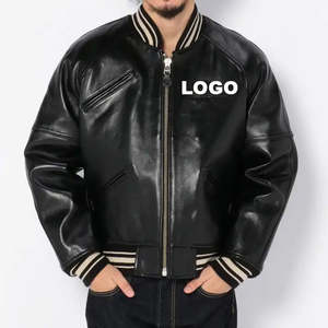 High Quality Embroidery Logo <b>Black</b> Custom Baseball Bomber Letterman Varsity <b>Jacket</b> - Product Image 6