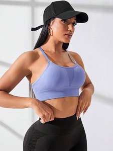 สปอร์ตบราสำหรับผู้หญิงเนื้อผ้านุ่มสบายสไตล์ใหม่สปอร์ตบราโยคะระบายอากาศได้ดีขนาดพลัสไซส์ - Product Image 3