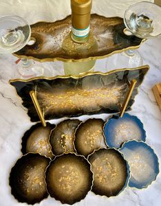 ถาดเสิร์ฟอีพ็อกซี่เรซินทำด้วยมือของใช้จำเป็นสำหรับบ้านร้านอาหารโรงแรม - Product Image 4