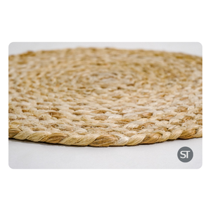 Manteles individuales de yute trenzados redondos naturales de 40x40 cm para vajilla, comedor, rústico, hecho a mano, respetuoso con el medio ambiente, embalaje al por mayor - Product Image 4