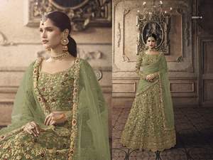 Designer Soft Net Broderie Lehenga Choli Meilleure Qualité Vêtements de Mariage pour les Femmes Taux de Gros Direct du Fabricant Indien - Product Image 5