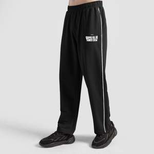 High Waist Sporty Style Black Trail <b>Trousers</b>-XL Lightweight Outdoor Pants with Customizable Logo Zipper Decorations Colored Wash - Product Image 1