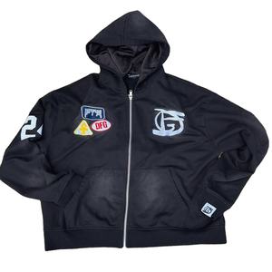 สเวตเตอร์แบบมีฮู้ดแบบมีซิปรูดผ้าคอตตอนขนแกะเสื้อใส่ได้ทั้งชายและหญิงใส่ทำงานได้ปกติไม่ซีดแดด - Product Image 1