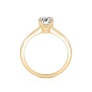 Jeulia Custom Ultra <b>Thin</b> Oval Cut Solitaire Wedding <b>Ring</b> for Men in 10K/14K/18K Gold or Platinum - Product Image 3