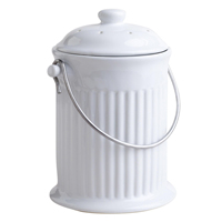 Poubelle en métal au design fait à la main Poubelle en métal galvanisé pour la maison et le jardin Poubelles avec couvercle