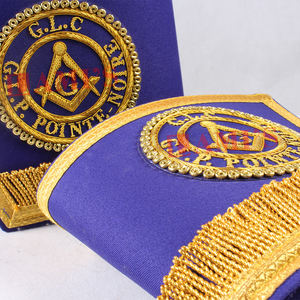 Haute qualité maçonnique artisanat provincial manchettes gantelets personnalisé à la main broderie maçonnique Regalia manchettes - Product Image 6