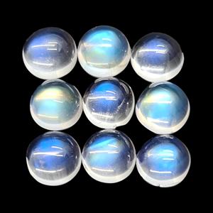 Cabujones redondos de piedra lunar azul de todas las formas y tamaños cortados en pedidos personalizados a precios al por mayor en todos los demás tipos de gemas naturales - Product Image 5