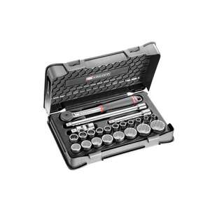 Jeu de douilles métriques Facom 1/2'' à 12 points (23 pièces) - Product Image 1