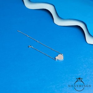 Silverings Pulseras y Brazaletes de Plata de Ley 925 con Cristales en Forma de Corazón - Product Image 6
