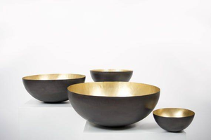 Excellente qualité Ensemble classique 4 bols faits à la main en aluminium doré martelé doré pour hôtels Écologique Dernier cri pour les cadeaux - Product Image 2